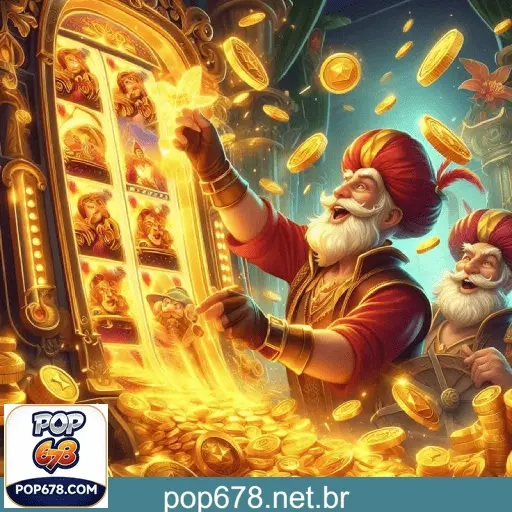 Visual apresentando slots populares da POP678 com jackpots progressivos e oportunidades de ganhos altos.